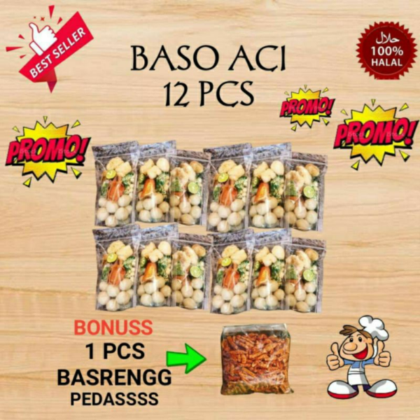 Baso Aci Isi 12 Pcs, Lezatnya Dapat, Hadiahnya Keren!