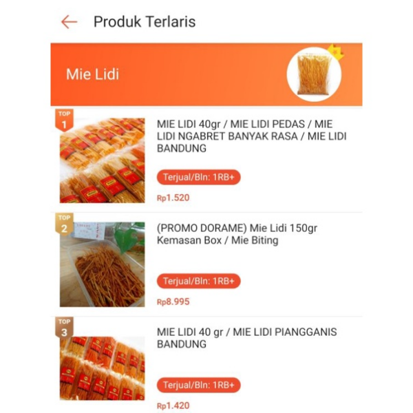 Mie Lidi 40gr / Mie Lidi Pedas / Mie Lidi Banyak Rasa / Mie Lidi Bandung - Gambar 2